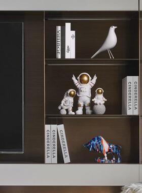 轻奢高档书柜摆件组合酒s柜书房办公室客厅样板房玄关家居软装饰