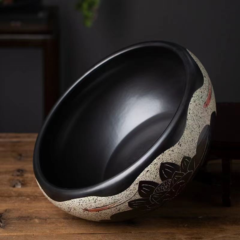 陶瓷鱼缸古法养鱼缸荷花盆铜钱草睡碗莲水培花Q盆乌龟缸客厅摆件,淘宝优惠券,粉丝福利购,淘宝优惠卷