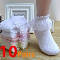 Pairslot summer girls Socks Mesh Cotton Thunder Baby Socks