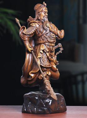 关公摆件招财家用客厅财神爷佛像关羽关二爷神像供奉武财神关云长