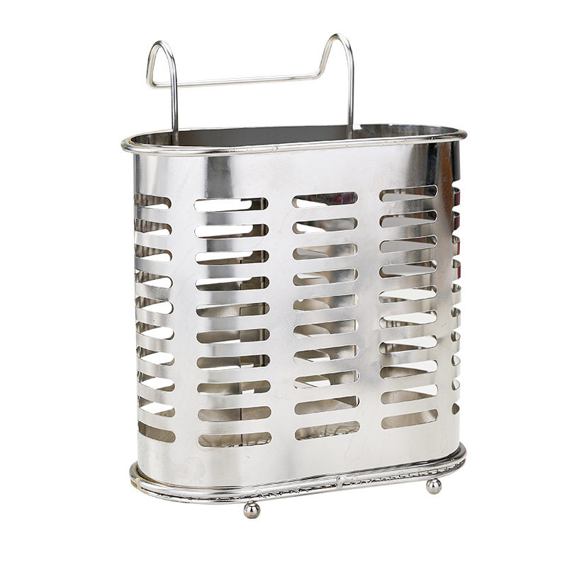 厂家不锈钢筷子筒家用筷子桶厨房挂式创意勺子收纳盒筷子笼沥水架,淘宝优惠券,粉丝福利购,淘宝优惠卷
