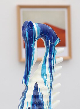 现代简约树脂工j艺品树脂动物立体海马现代创意家居客厅装饰品摆