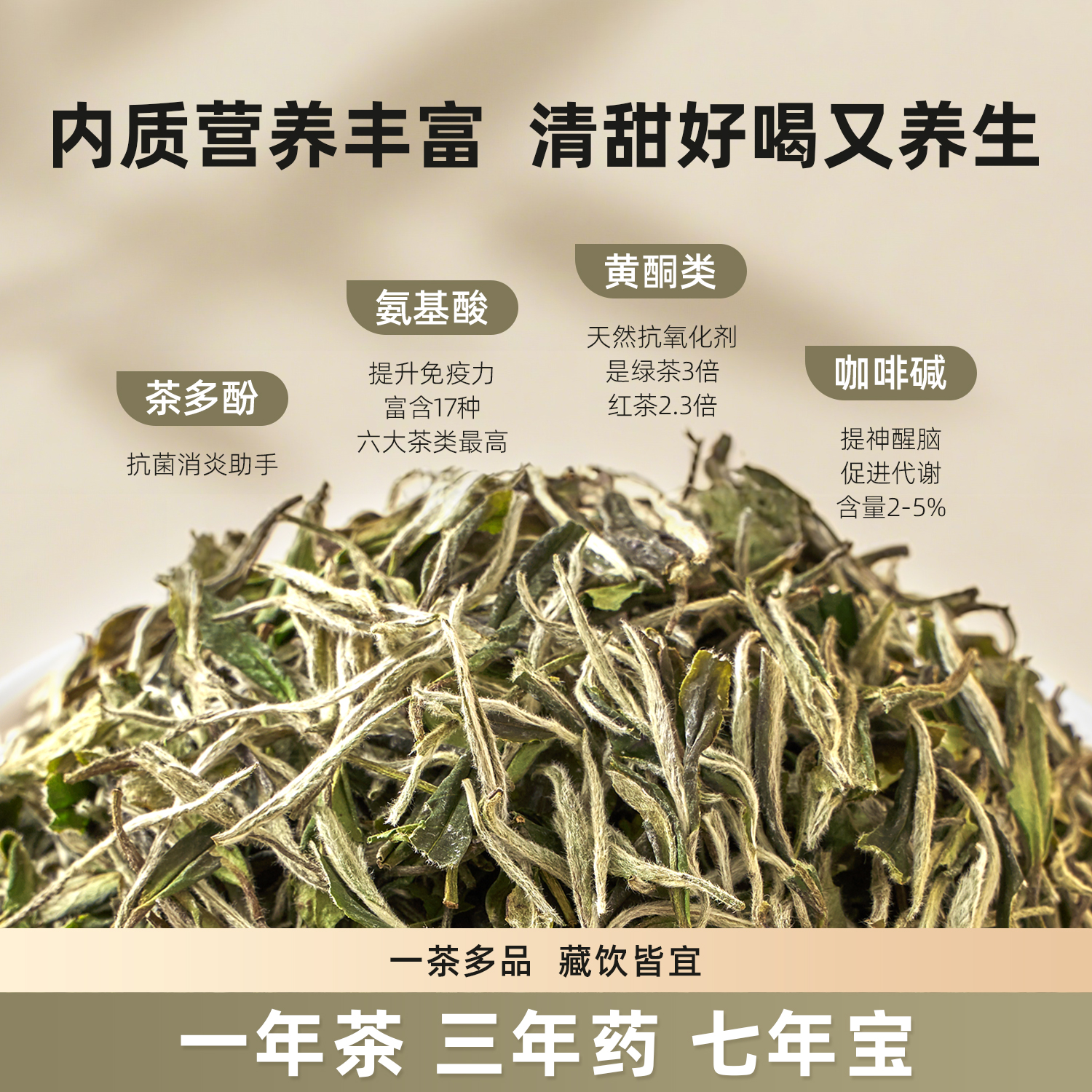 【新品特惠】福鼎白茶正宗高山荒野白牡丹题记花香清甜适合女性喝 - 图1