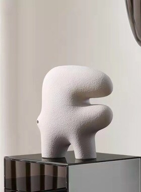 现代简约创意抽象艺术装饰品摆件家D居玄关客厅儿童房桌面树脂软