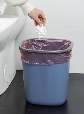 家用大号轻奢垃圾桶客厅创意压圈透明垃圾筒办公室大容量简约纸篓