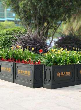 户外铁艺花箱花槽室外市政商业街售楼部外摆组合花箱绿化公园花坛