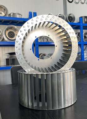 镀锌板前倾单进风内外转子多翼式叶轮离心风轮燃烧机叶轮扇叶