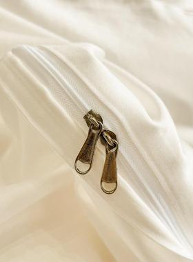 A类100支长绒棉母婴级四件套纯棉贡缎刺绣被套全棉床单床笠款套件