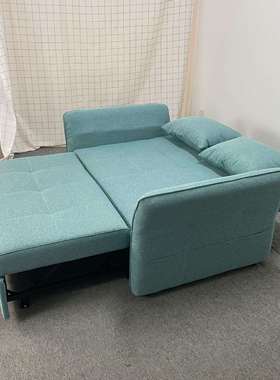 沙发床多功能简约小户型乳胶双人客厅棉麻布艺沙发床两用可折叠