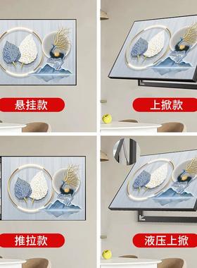 电表箱装饰画遮挡免打孔配电箱羽毛挂画现代简约电源开关盒遮挡画
