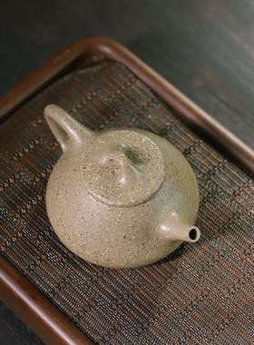 原矿粗砂16目段泥纯手工子冶石瓢210ML宜兴紫砂壶功夫泡茶壶茶具