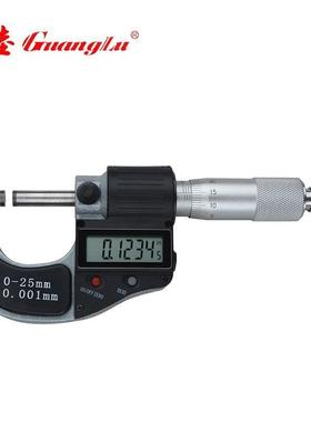 广陆数显外径千分尺25-50mm电子数显千分尺0.001mm分厘卡千分尺