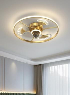 2023年新款智能高级感主卧室吸顶灯带风扇灯个性创意北欧卧室灯具