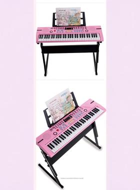 61键儿童电子琴可弹奏乐器入门男孩女孩多功能琴