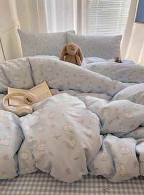 四件套纯棉100全棉2025新款床上用品床单被套被罩学生宿舍三件套4