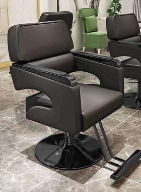 网红理发店椅子不锈钢椅子烫染高档剪发椅子升降旋转加厚发廊专用