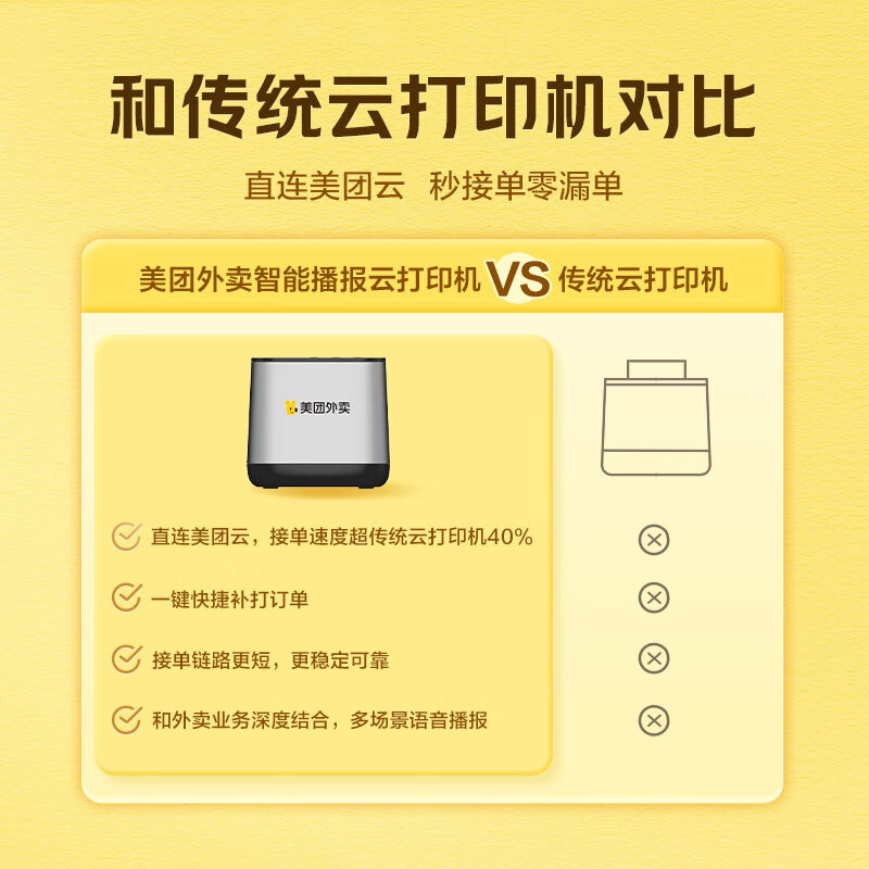 美团外卖打印机云自动接单4G饿了么外卖订单出单wifi蓝牙扫码点餐神器真人语音播报热敏打印打单机收银小票机 - 图3