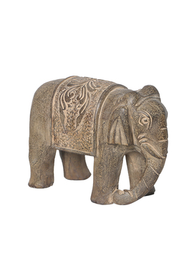 新中式客厅电视柜书房间天然w石头雕刻小象大象博古架软装饰品摆