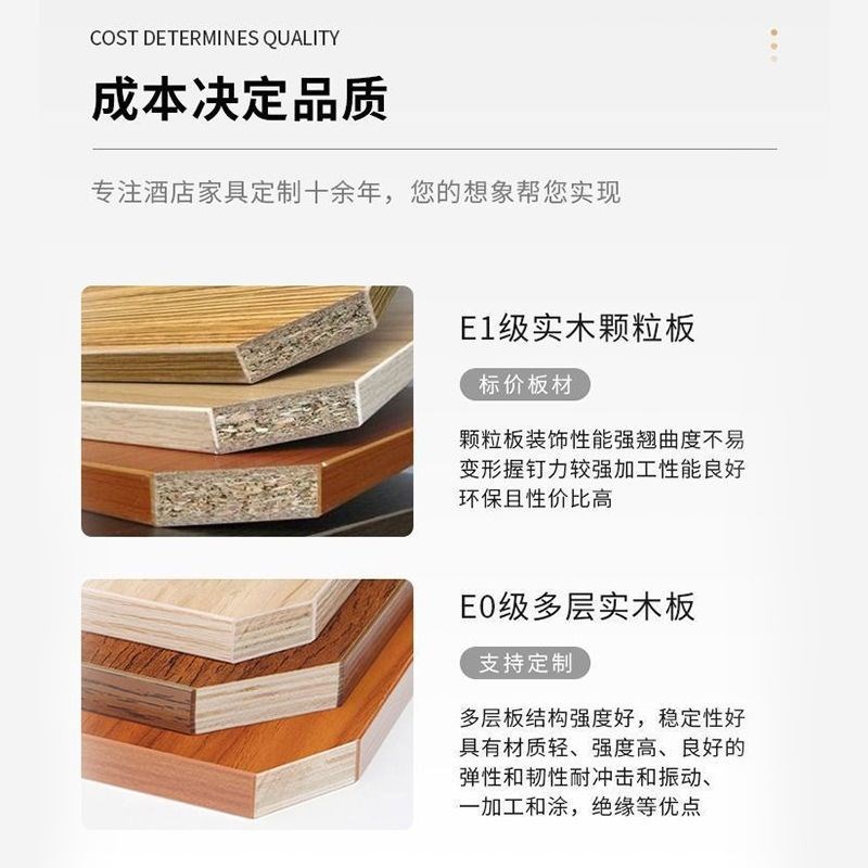 酒店家具a标间全套宾馆床定制简约现代双人床公寓民宿出租房专用 - 图3