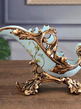 客厅欧式摆件装饰品创意架树脂酒柜盒G红酒高档家居酒茶几奢华轻