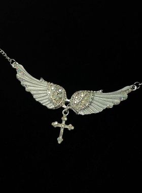 时尚天使的翅膀吊坠项链男款