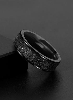 钛钢戒指男士指环ins不掉色