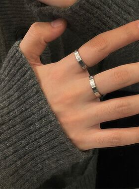 星芒钛钢男款戒指女小众设计感