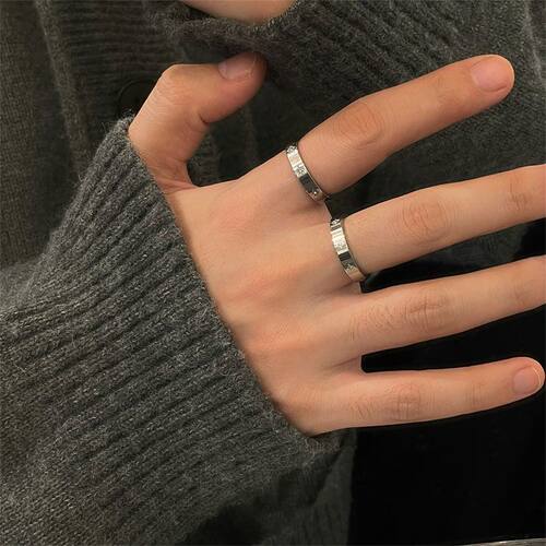 星芒钛钢男款戒指女小众设计感指环食指戒轻奢情侣对戒2026新款 - 图1