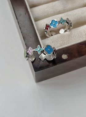 经典老花彩色滴油轻奢复古