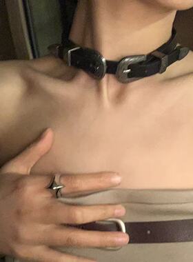 复古重工朋克金属项圈y2k