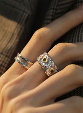 权志龙同款小雏菊戒指男女小众