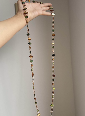 中古叠戴波西米亚彩色串珠项链