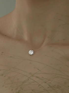 超闪人鱼泪项链女小众设计轻奢