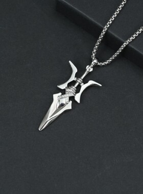 方天画戟吊坠项链男小众设计