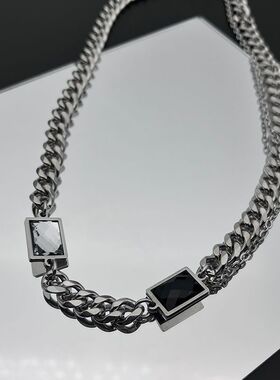 钛钢项链男潮男个小众设计