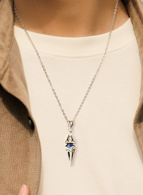 星之光芒高级感男士项链小众轻奢