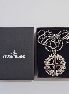 Stone Island项链 岛十字罗盘项链潮牌吊坠挂件男女情侣搭配