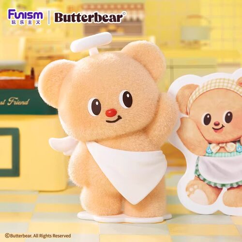 玩乐主义黄油小熊butterbear营业日系列盲盒工位可爱公仔摆件礼物 - 图0