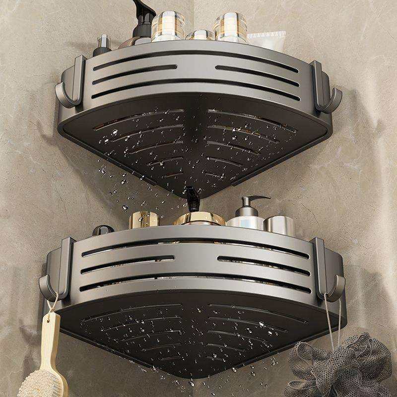 免打孔枪灰浴室置物架厕所洗漱台墙角壁挂洗手间浴室三角架,淘宝优惠券,粉丝福利购,淘宝优惠卷