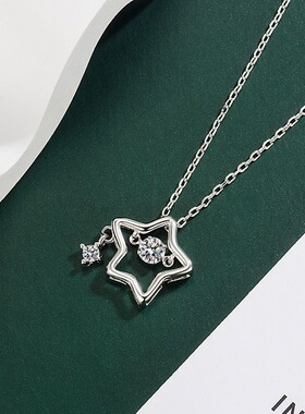 镂空星星镶嵌项链轻奢小众设计