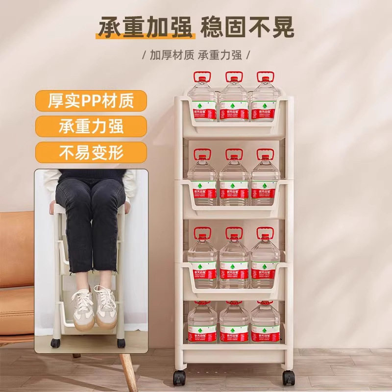 书架置物架落地多层可移动带轮小推车零食杂物桌面旁阅读收纳书柜,淘宝优惠券,粉丝福利购,淘宝优惠卷