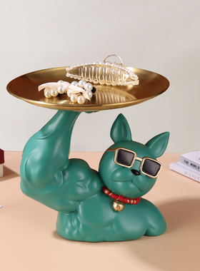 新品法斗犬劫财猫麒麟臂大力手y臂肌肉胳臂开业礼品店铺招财猫托