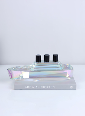 现代简约创d意水晶游轮船摆件家居客厅样板房软装玄关书房软装饰