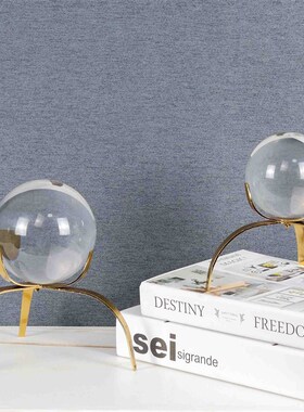 轻奢现代金属支架透明水晶球摆件家居客J厅办公室玄关软装饰工艺