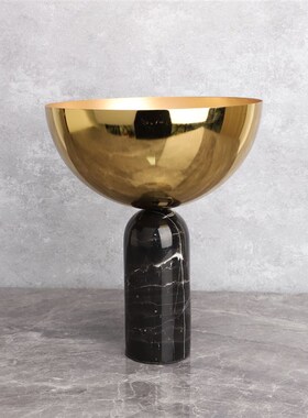 新中式大理石锅盖样板房售楼部卧室书房客厅餐厅桌面家.居饰品摆