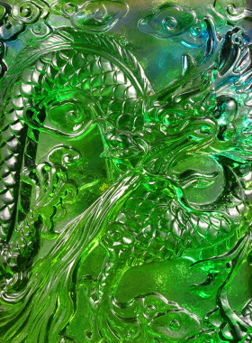 退休纪念品琉璃h笔筒摆件桌面工艺品实用送领导长辈老板书房装饰