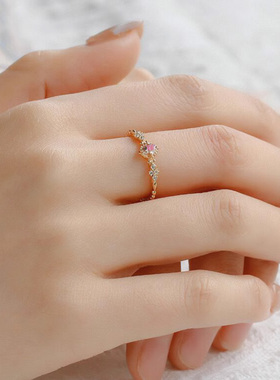 复古原创日系高颜值开口戒指