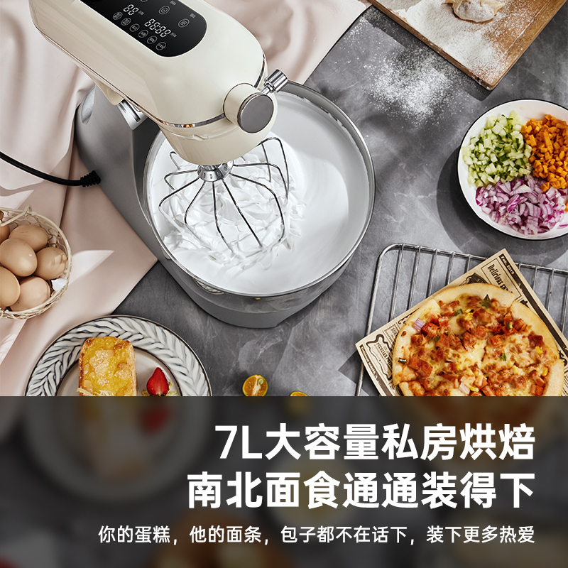 SCHNEIDER施耐德/海豚厨师机全自动静音揉面和面机家用一体多功能