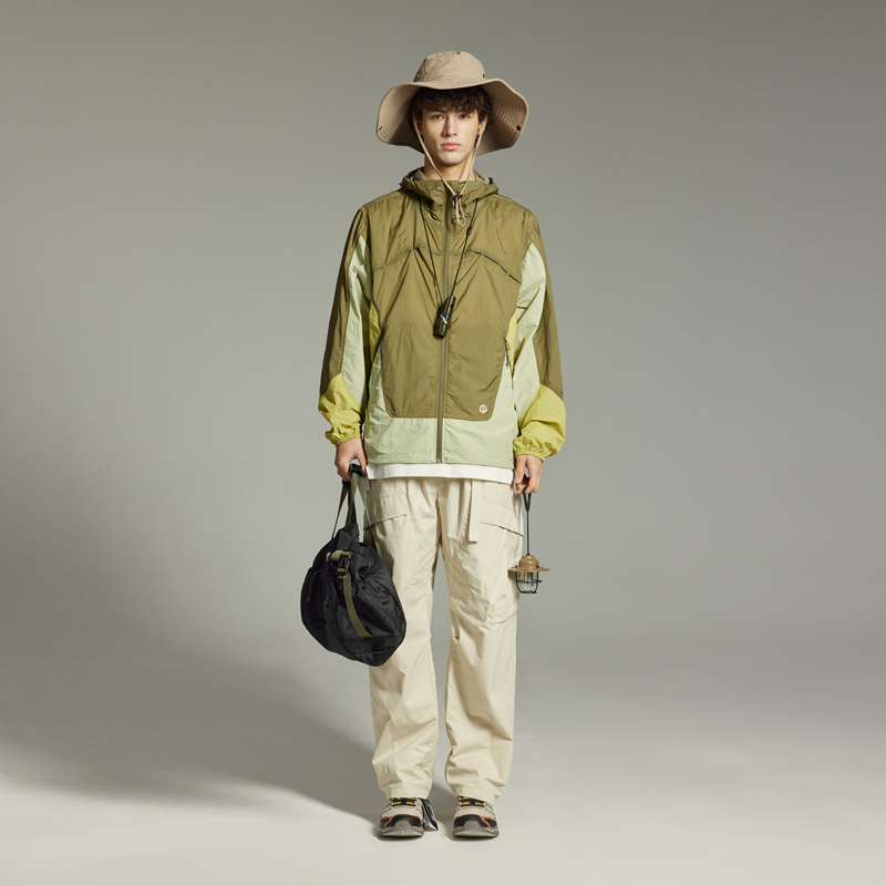 GuukaTech日系拼色轻薄透气皮肤衣男 户外徒步登山舒适连帽外套 - 图1