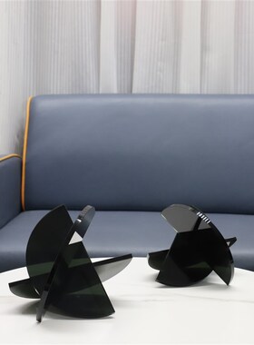 北欧创意几何水晶艺术软装饰品客厅餐柜样M板间书房玄关茶几摆件